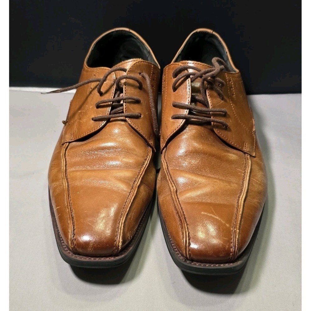 Stacy Adams Logan Oxford Dress Shoes Sz 8M Brown Leather